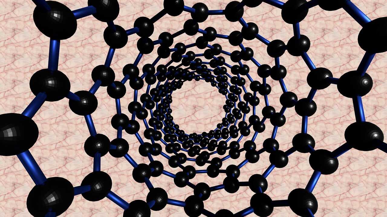 imagem de nanomoléculas de carbono