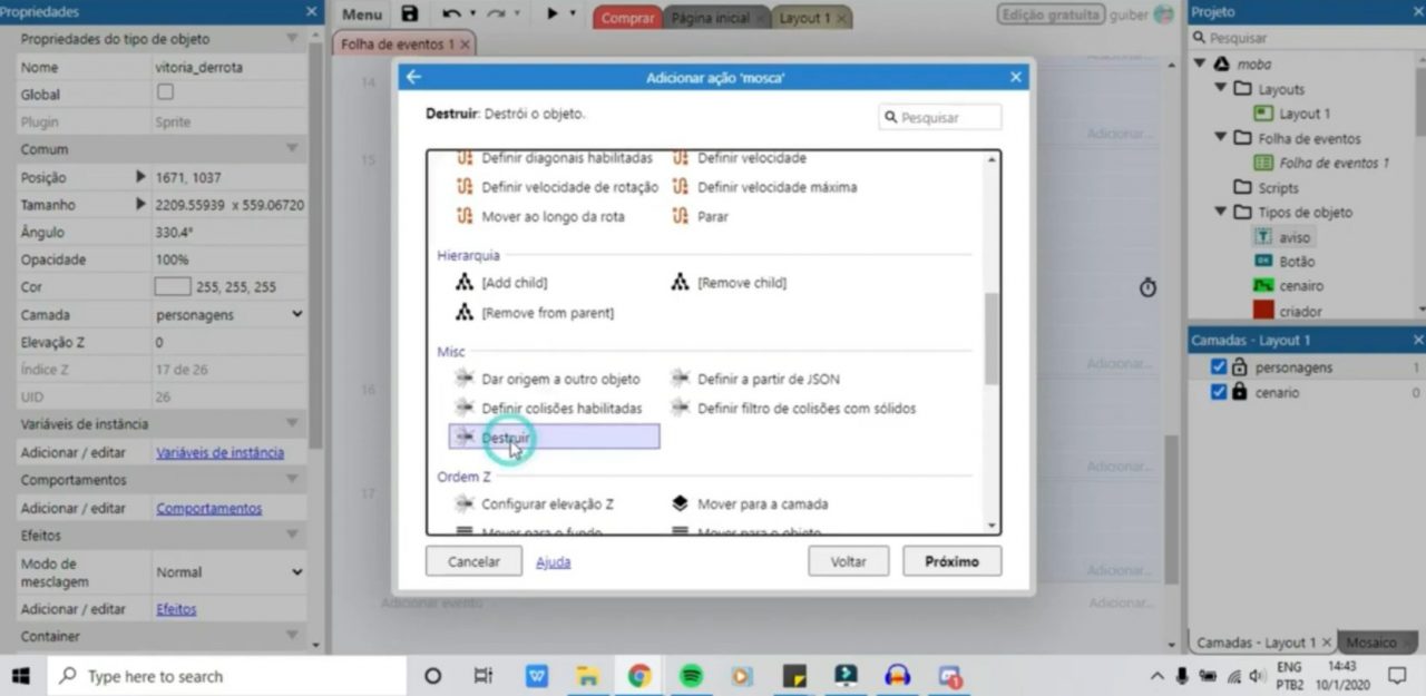Curso de Construct 12 Screenshot from 2022 03 21 15 15 46